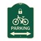 Signmission Parking W/ Lock Cycle & Bidirectional Arrow Heavy-Gauge Aluminum Sign, 24" x 18", G-1824-23475 A-DES-G-1824-23475 - alternate 1